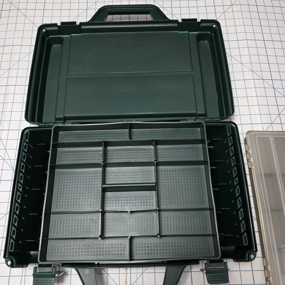 Woodstream Tackle Locker, Green Storage Organizer w/Small Detachable Tackle Box